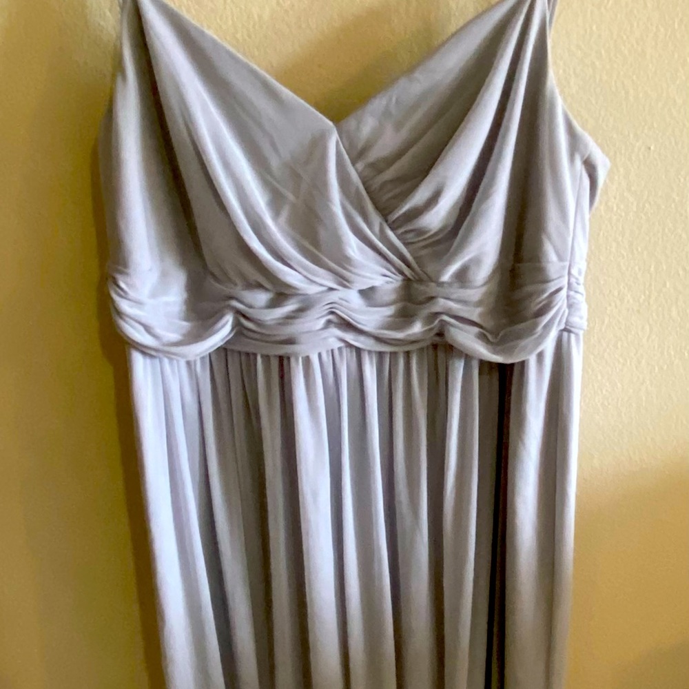 David’s Bridal Gray Slip Seam Dress